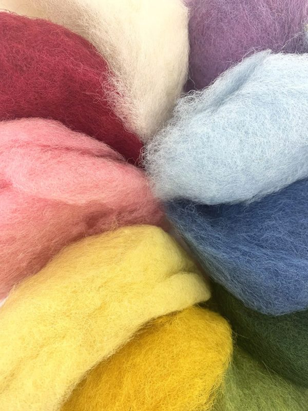 Filges Plant-dyed fairytale felting wool 10 rainbow colours 100g