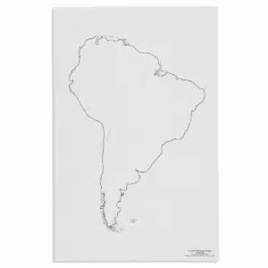 South America Outline Nienhuis Montessori geography