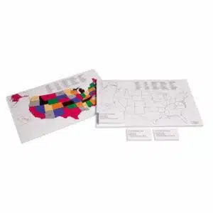 United States location colour set Nienhuis Montessori geograhpy