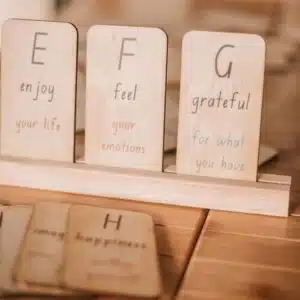 Wooden Mindfulness A to Z Cards - 5 Little Bears