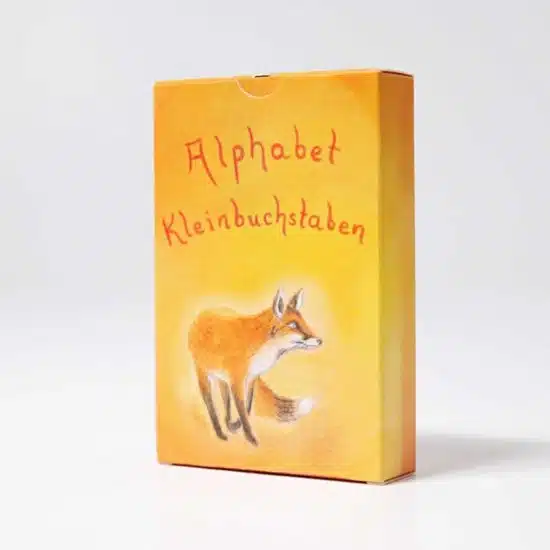 German lowercase alphabet card game set Grimm's