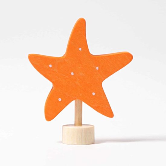 Starfish decorative figure Handmade wooden Waldorf birthday ring decoration - Grimm's
