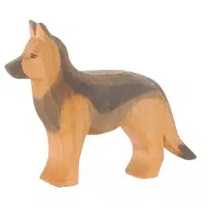 Wooden toy german Shepherd dog Ostheimer family farm figures