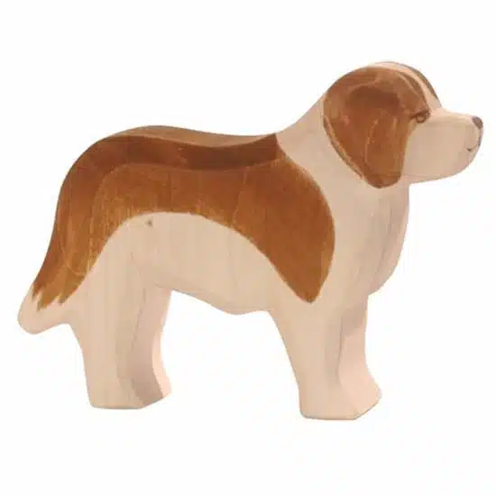 Wooden toy st. Bernard dog Ostheimer family farm figures