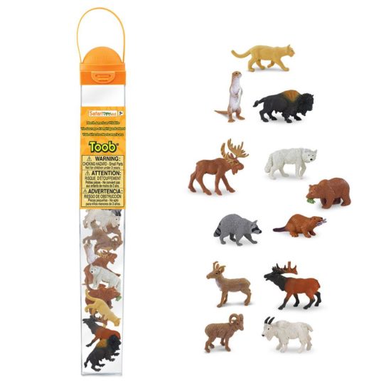 Animaux sauvages d'Amérique du Nord TOOB Figurines miniatures réalistes Jouet éducatif Montessori Safari Ltd