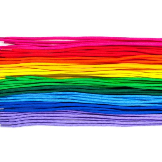Threading cords rainbow colours Sina spielzeug