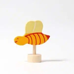 Bee decorative figure Handmade wooden Waldorf birthday ring decoration Grimm's