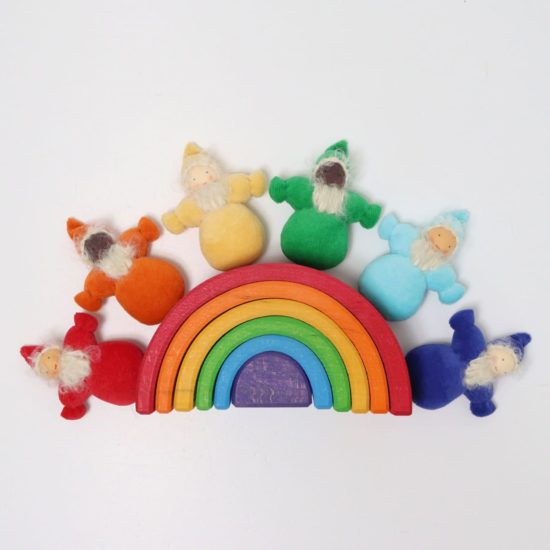 Rainbow dwarfs waldorf soft fabric dolls Grimm's