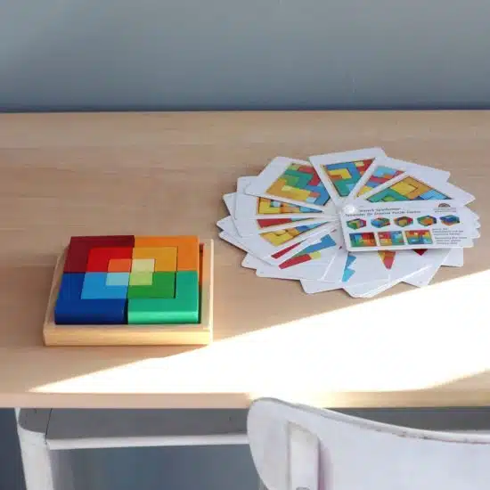 Creative wooden blocks puzzle square Grimm's