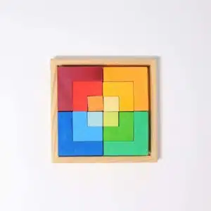 Creative wooden blocks puzzle square Grimm's