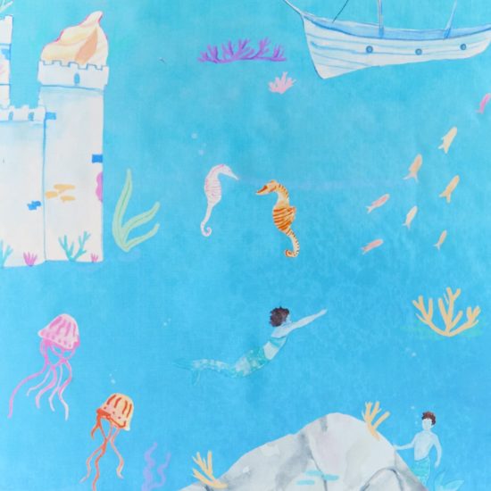 Mini playsilk under the sea playmap - Sarah's Silks