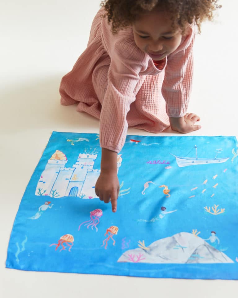 Mini playsilk under the sea playmap - Sarah's Silks