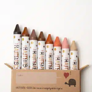 Vegan wax crayons 8 skin tones Hautfarben 4