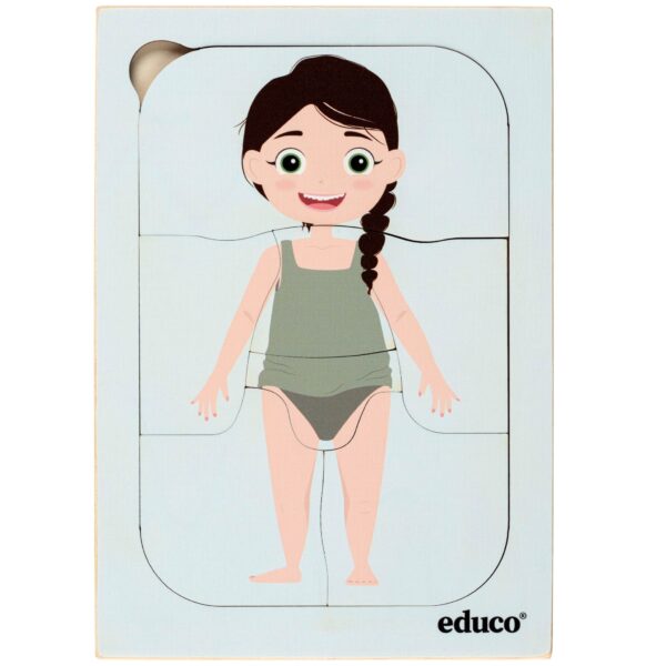 Layer puzzle human body girl Educo