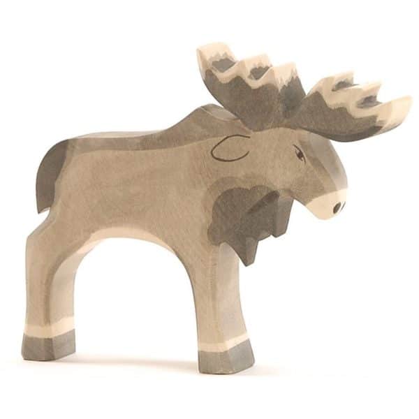 Wooden moose toy figure Ostheimer wild animals around the world range