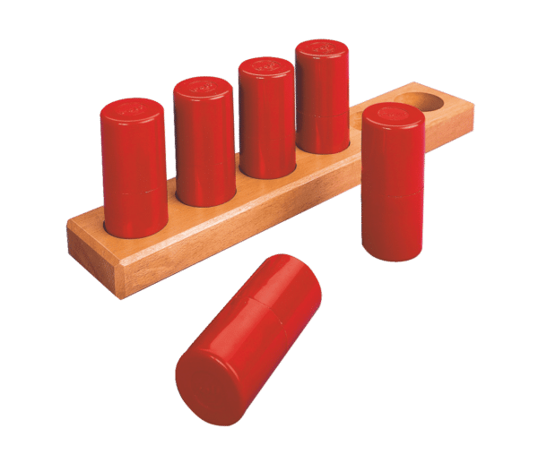 sound cylinders Montessori inspired Rolf Education