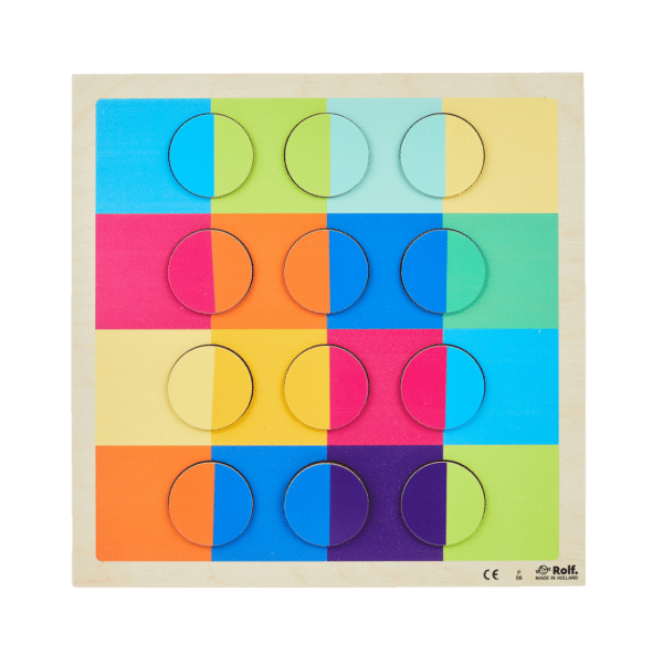 Wooden educational relief puzzle colour duos Rolf