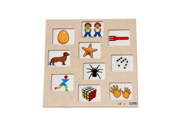 Wooden educational relief puzzle number match Rolf