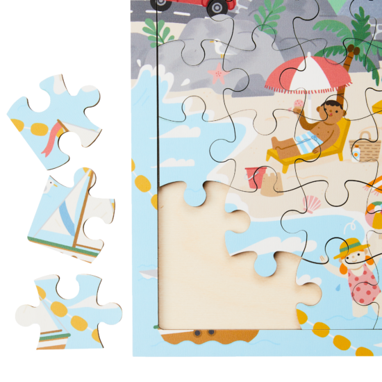 Hölzernes pädagogisches Länderpuzzle Frankreich Rolf