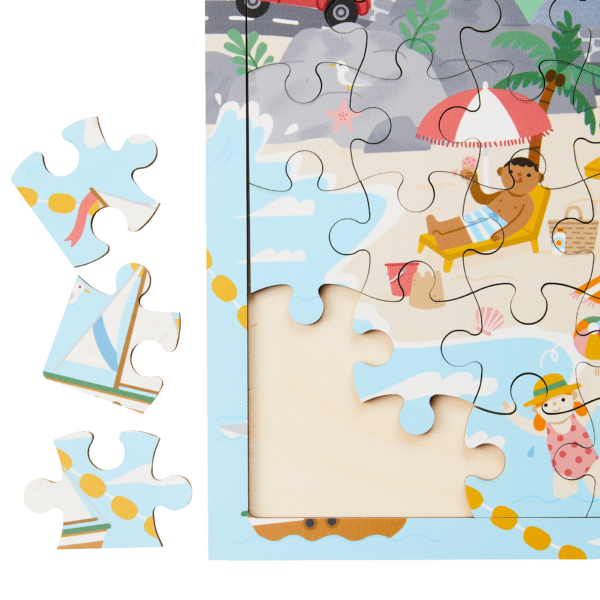 Hölzernes pädagogisches Länderpuzzle Frankreich Rolf