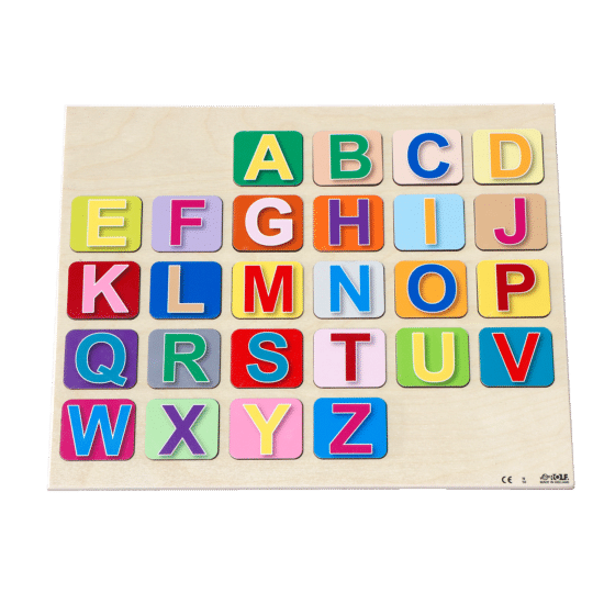 Wooden educational puzzle A-Z letters in uppercase Rolf