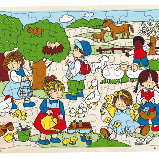 Wooden educational puzzle spring Rolf