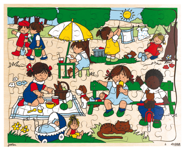 Wooden educational puzzle summer Rolf