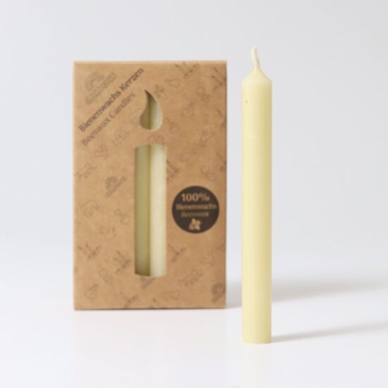 Cream coloured candles made form 100% beeswax / Waldorf celebrations ring accessory Grimm's