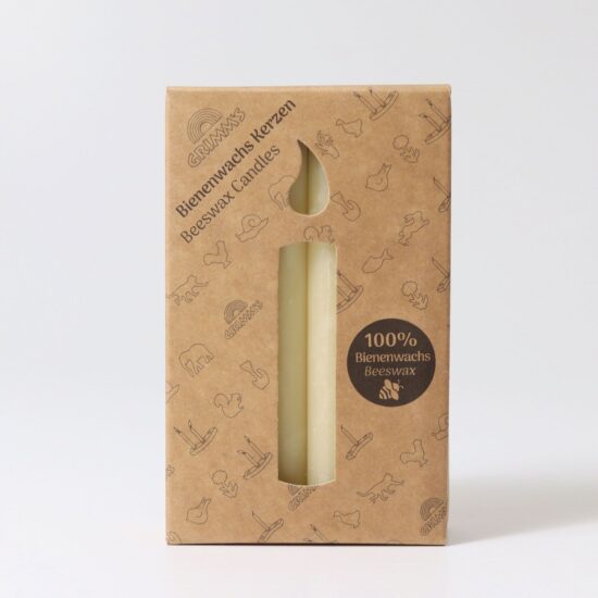 Cream coloured candles made form 100% beeswax / Waldorf celebrations ring accessory Grimm's 