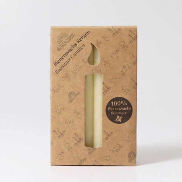 Cream coloured candles made form 100% beeswax / Waldorf celebrations ring accessory Grimm's