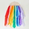 Large wooden rainbow playsilk display Sarah's Silks