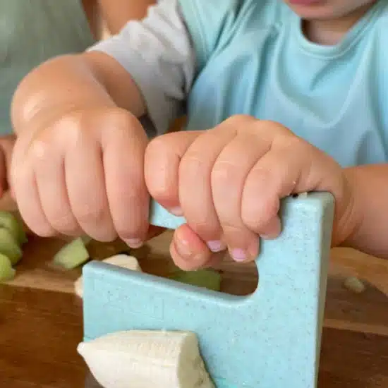 Montessori-style children's klyv knife aqua SKÅGFÄ