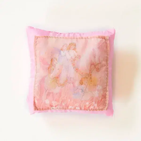 Pink tooth fairy pillow silk Sarah's Silks