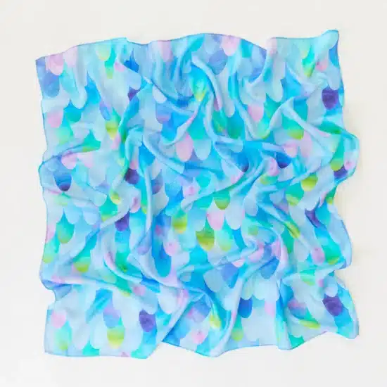 Playsilk blue dragon limited edition 90 x 90cm Sarah's Silks