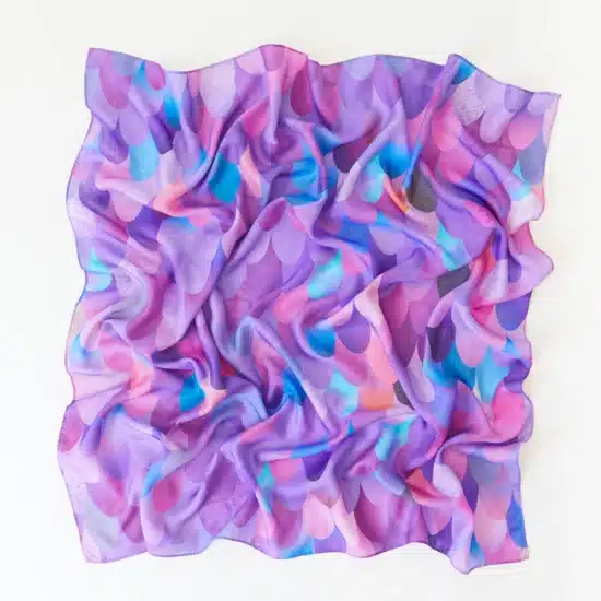 Playsilk purple dinosaur limited edition 90 x 90cm Sarah's Silks