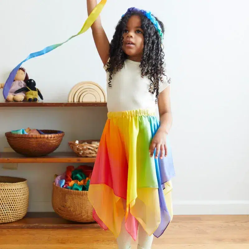 Reversible fairy skirt enchanted rainbow Sarah's Silks