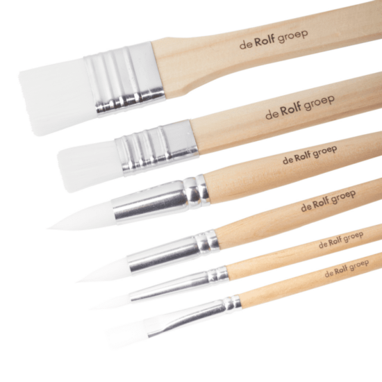 Brushes starter set natural wood 6 pcs. Rolf