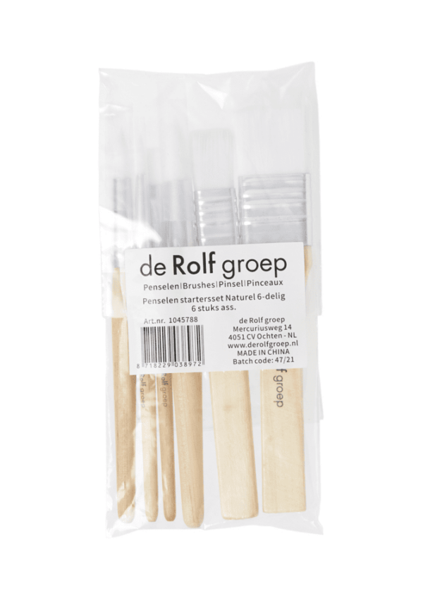 Brushes starter set natural wood 6 pcs. Rolf