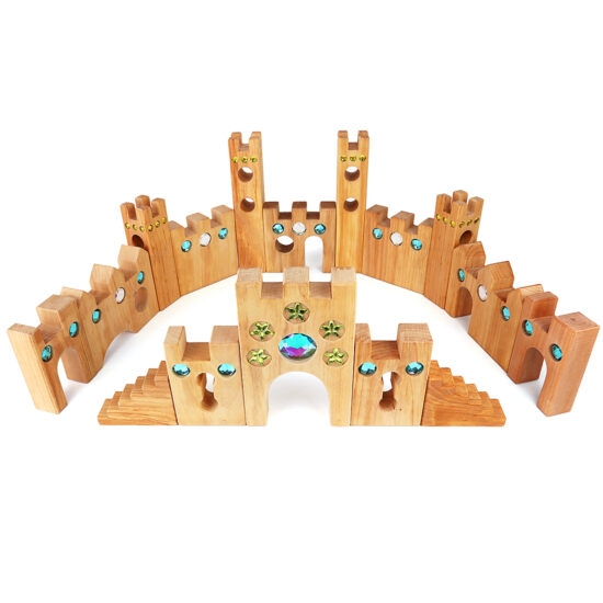 Large fairytale castle blocks set Bauspiel