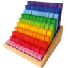 Stepped wooden counting and building blocks set - Bauspiel