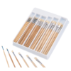 Short brushes assortment natural wood 54 pcs Rolf