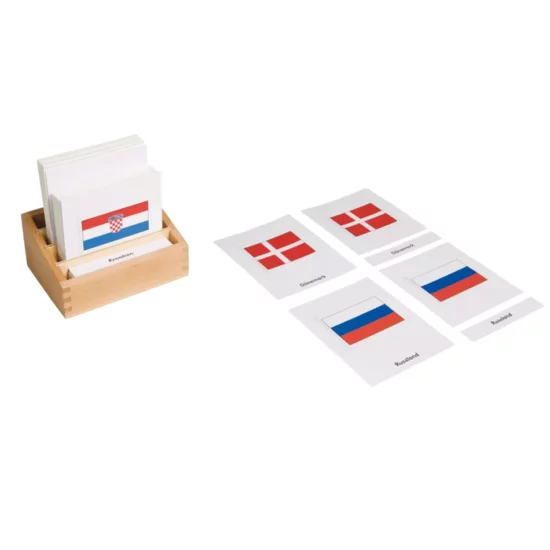 Flags of Europe nomenclature activity set (German) Nienhuis Montessori