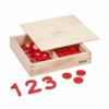 Cut-out numerals and counters international version Nienhuis Montessori
