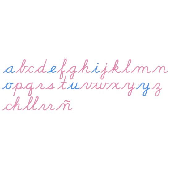 Large movable alphabet US cursive Nienhuis Montessori