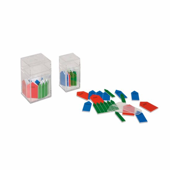 Printed arrows for 100 / 1000 bead chains Nienhuis Montessori