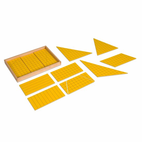 Yellow triangles for area - Nienhuis Montessori