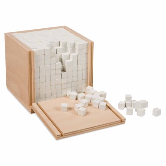 Volume box with 1000 cubes Nienhuis Montessori