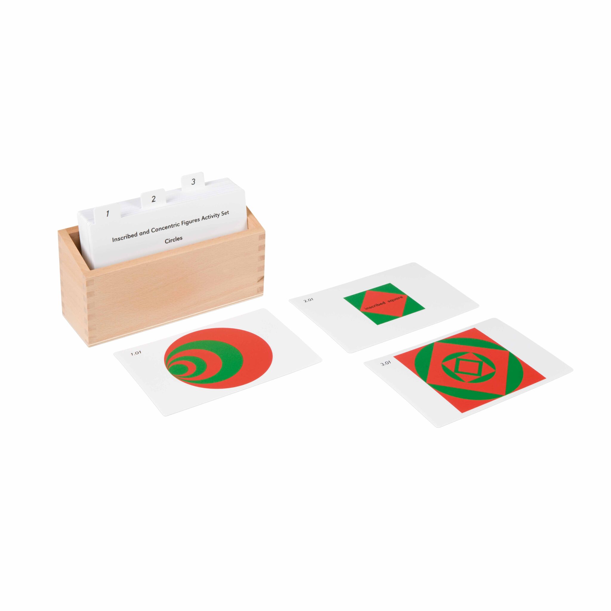 Nienhuis Montessori inscribed and concentric figures activity set