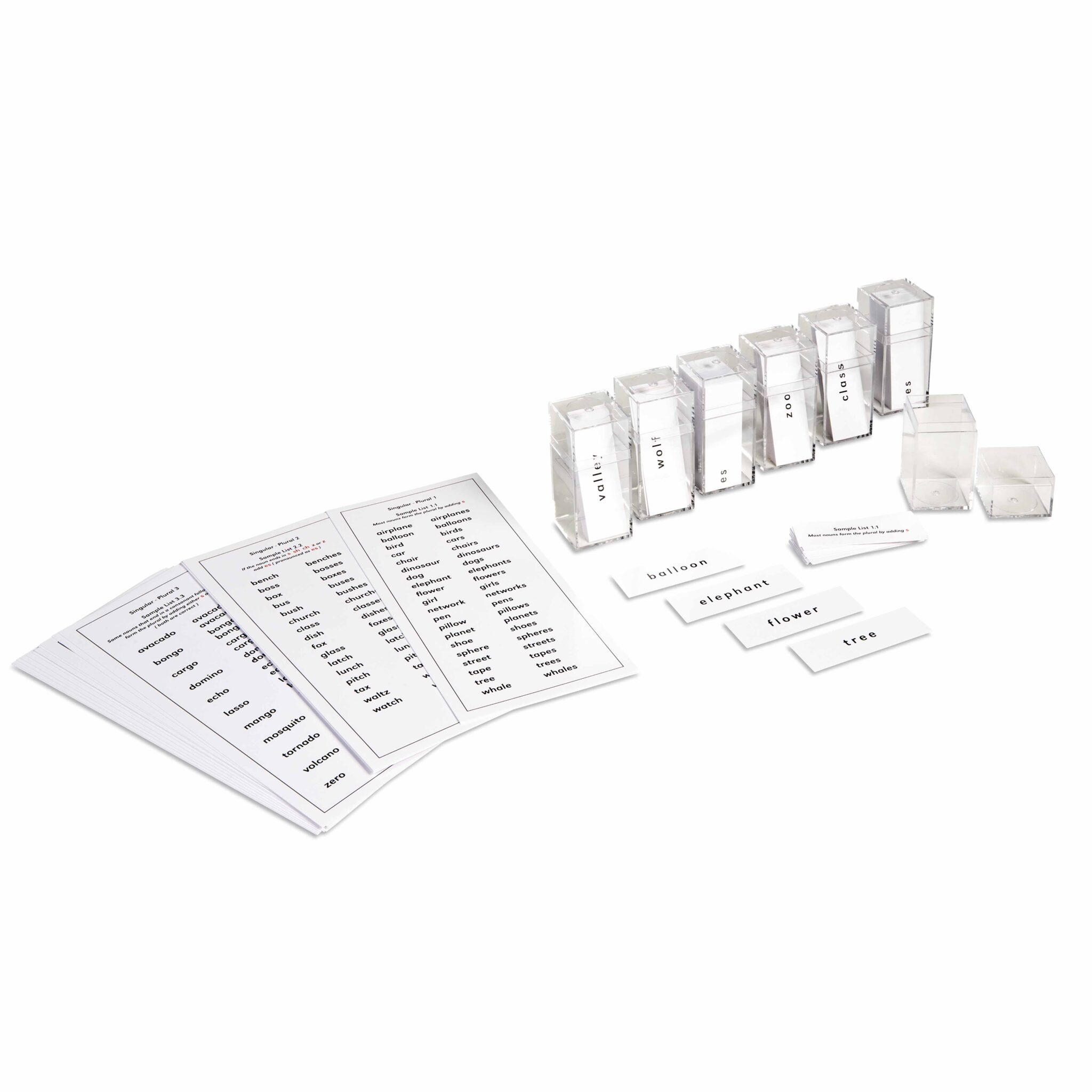 Singular and plural noun exercises - Nienhuis Montessori