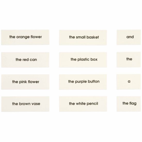 Grammar exercises - Nienhuis Montessori